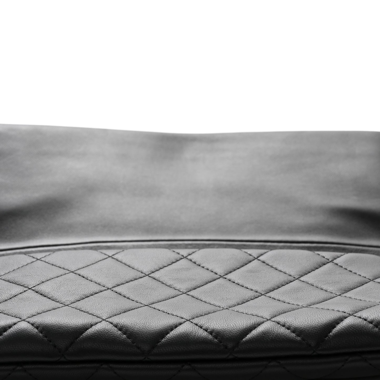 Lambskin Quilted CC Beauty Clutch Black