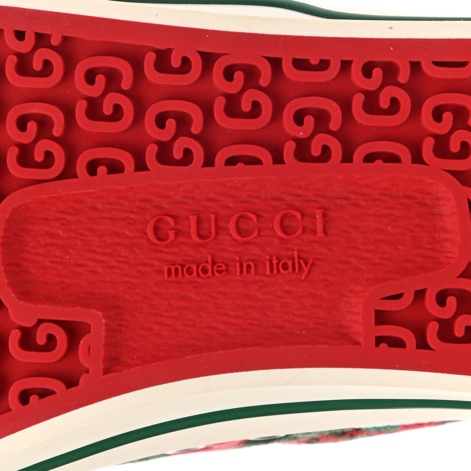 Gucci Cotton Wool Web Houndstooth Interlocking G Womens 1977 Tennis Sneakers 40 Red Green 6 of 9