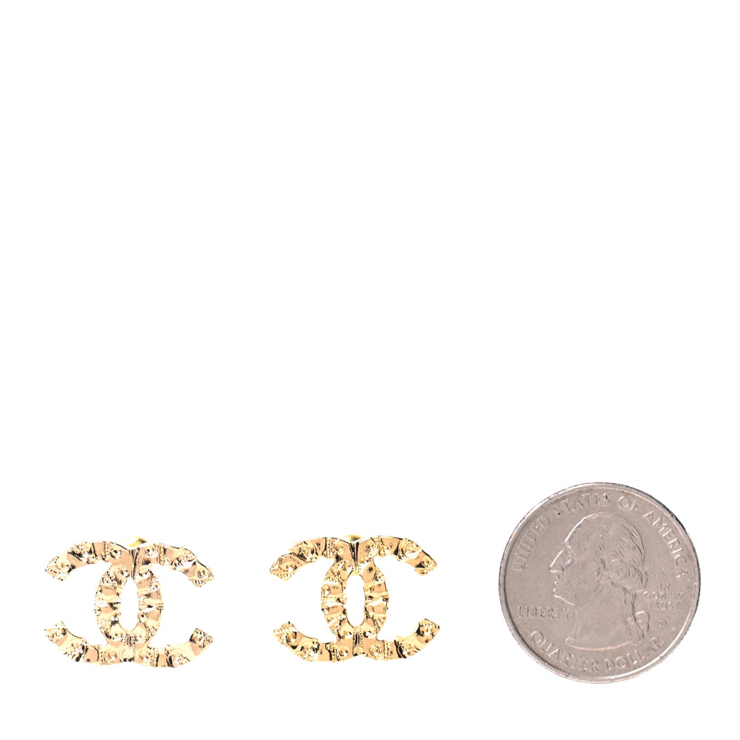 Chanel Metal Along The Nile CC Earrings Gold 2 of 5