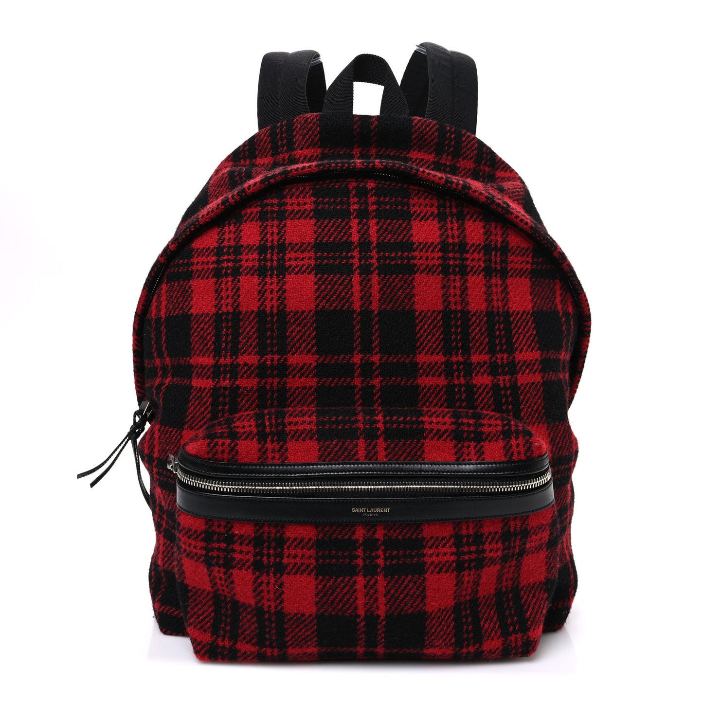 Wool Tartan City Backpack Red Black