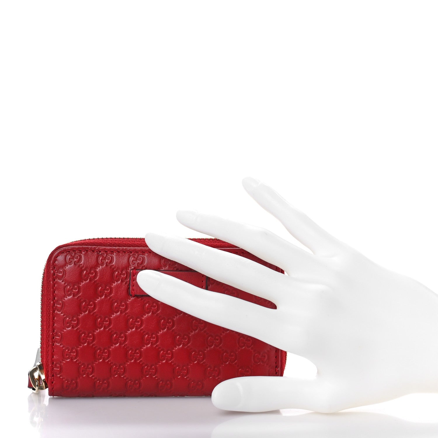 Gucci Microguccissima Zip Around Card Case Red 2 of 9