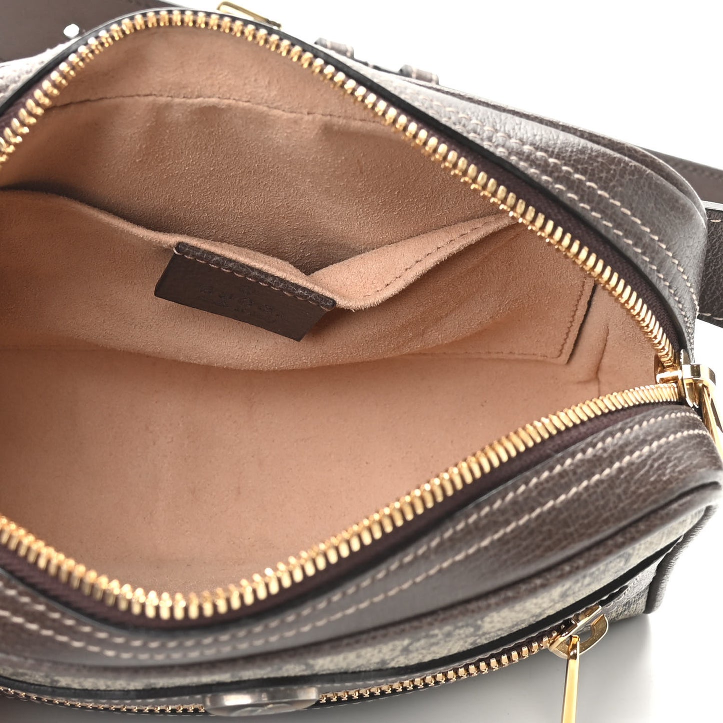 GG Supreme Monogram Web Small Ophidia Belt Bag 75 30 Dark Brown