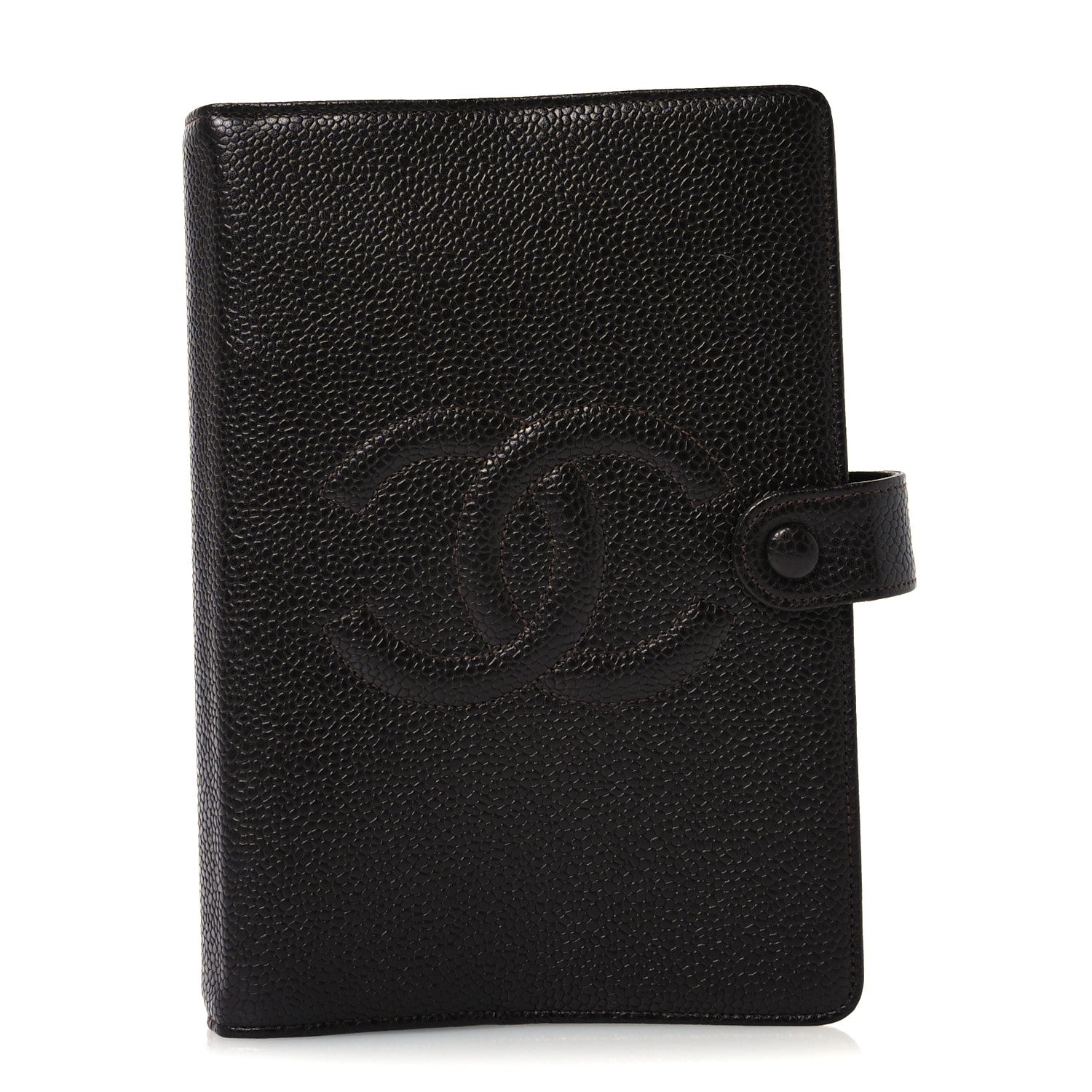 Chanel Caviar CC Medium Ring Agenda Planner Brown 1 of 9