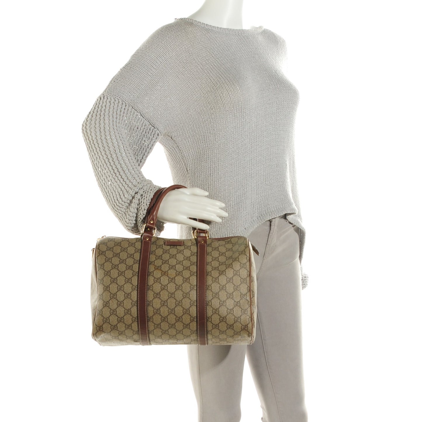 GG Plus Monogram Medium Joy Boston Brown