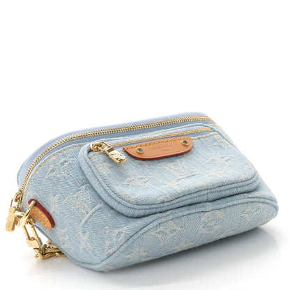 Louis Vuitton Monogram Denim Mini Bumbag Sky Blue 4 of 9