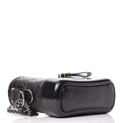 Chanel Aged Calfskin Quilted Small Gabrielle Hobo Black 5 of 10