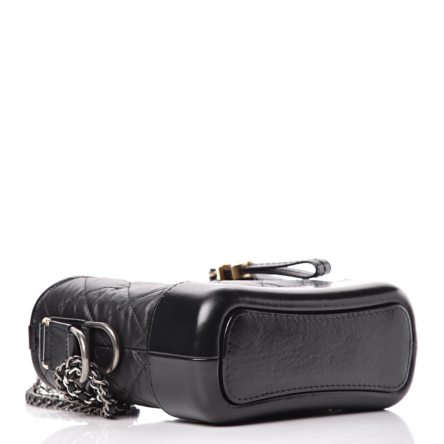 Chanel Aged Calfskin Quilted Small Gabrielle Hobo Black 5 of 10