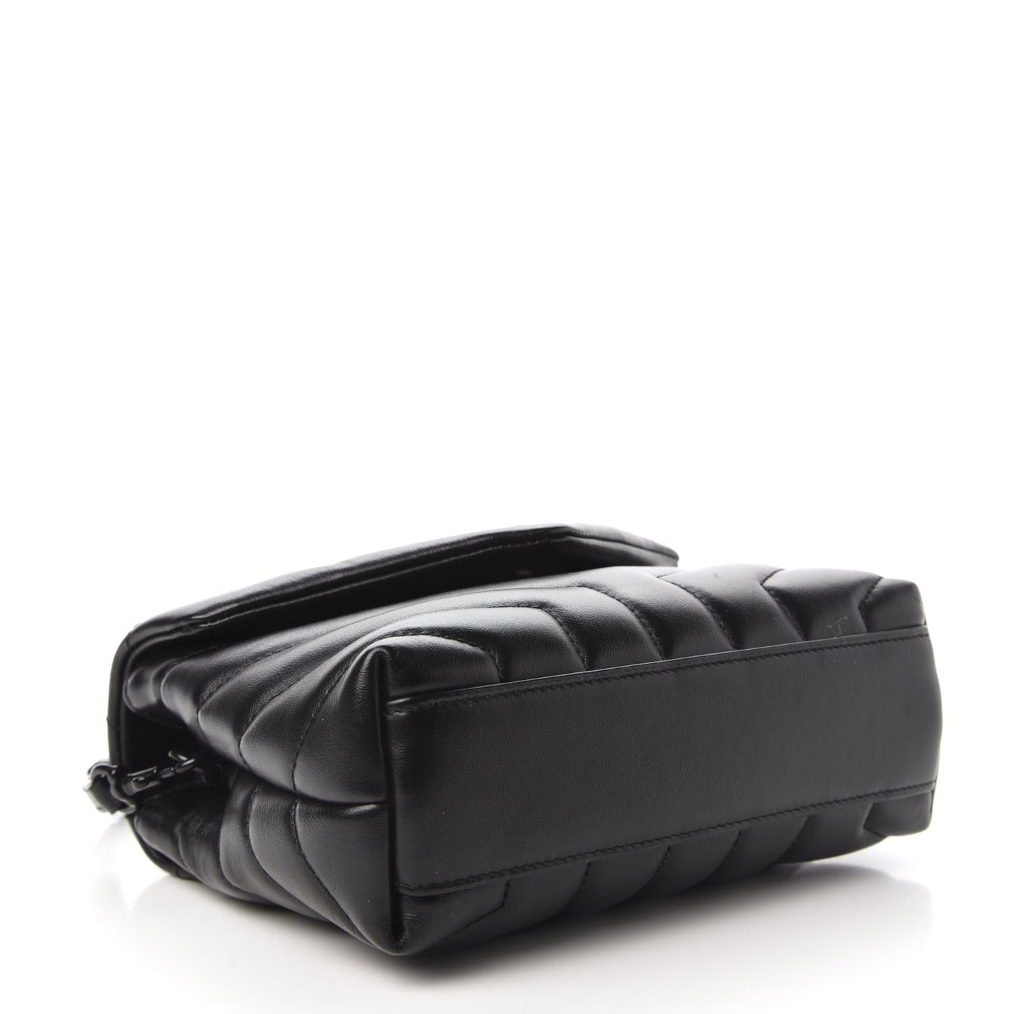 Calfskin Y Quilted Monogram Toy Loulou Crossbody Bag Black