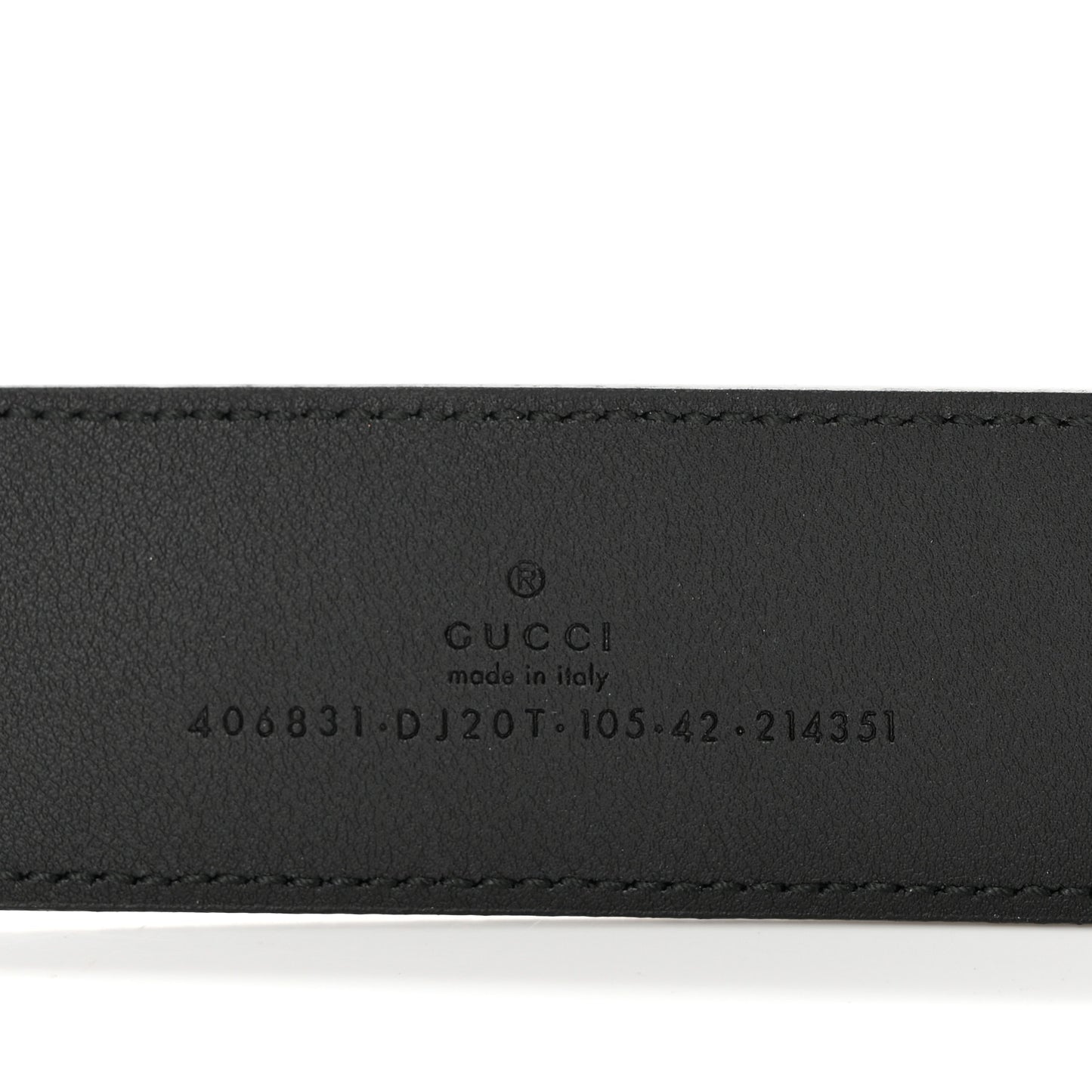 Textured Calfskin Double G 40mm Belt 105 42 Black