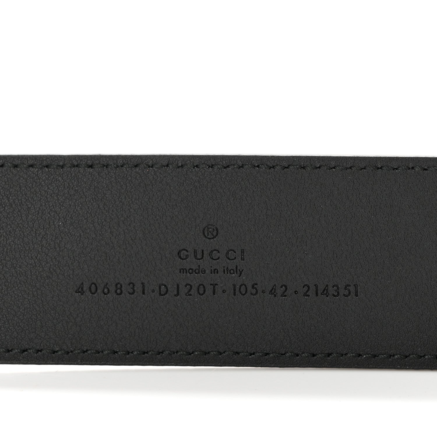 Gucci Textured Calfskin Double G 40mm Belt 105 42 Black 3 of 6