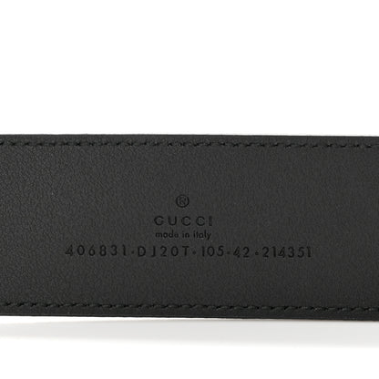 Gucci Textured Calfskin Double G 40mm Belt 105 42 Black 3 of 6