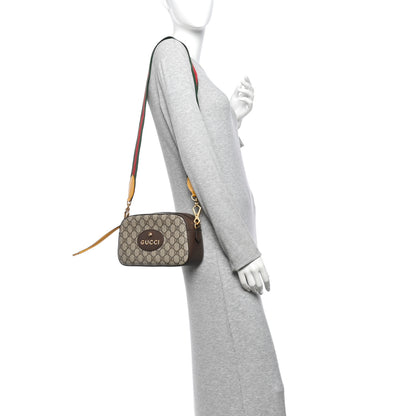 Gucci GG Supreme Monogram Web Neo Vintage Shoulder Bag Beige New Acero Crop 2 of 11