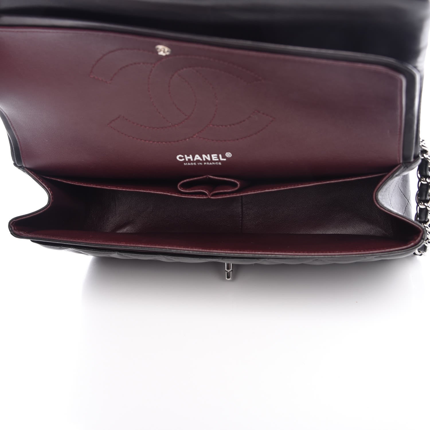 Chanel Lambskin Quilted Jumbo Double Flap Black 5 of 10