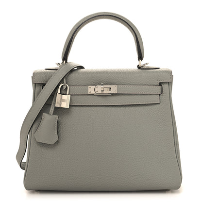 Hermes Togo Kelly Retourne 25 Gris Mouette 1 of 12