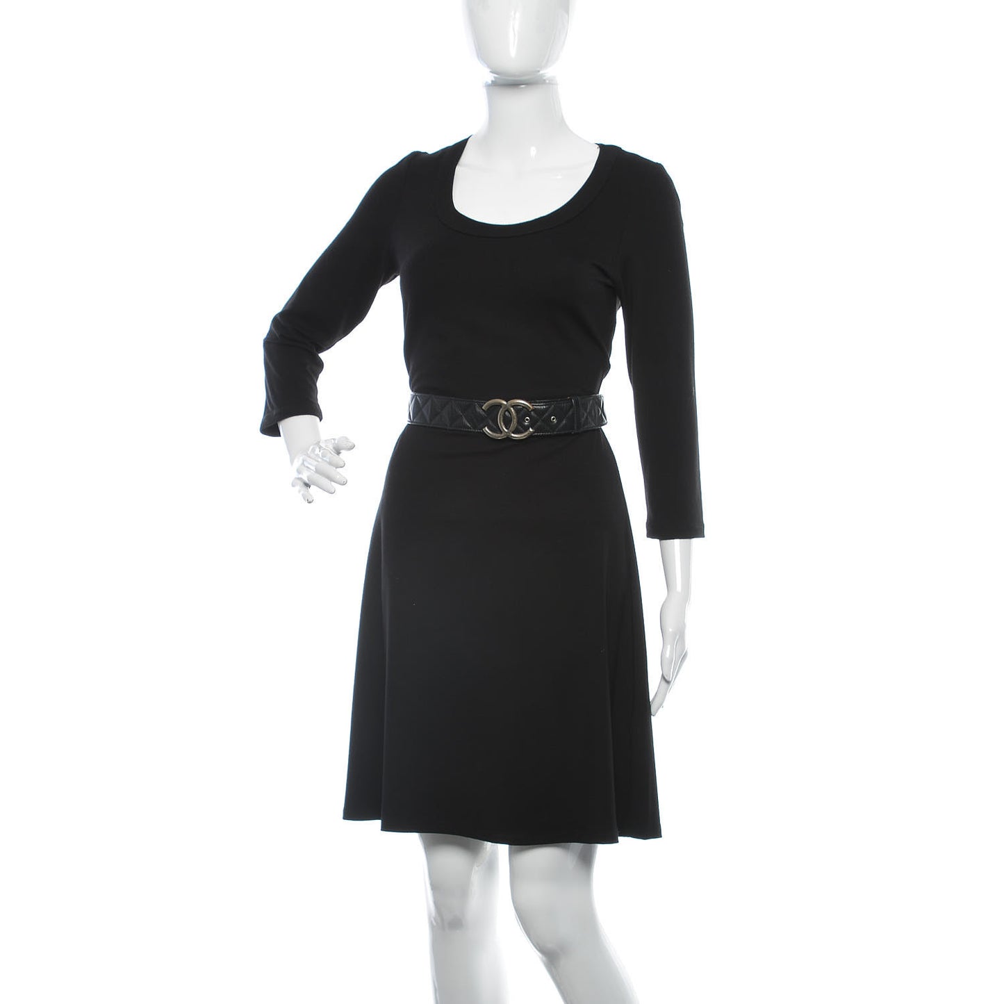 Lambskin Quilted CC Belt 85 34 Black
