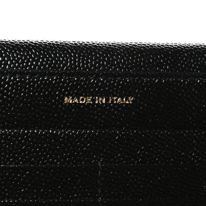 Saint Laurent Grain De Poudre Monogram Uptown Wallet Black 7 of 8