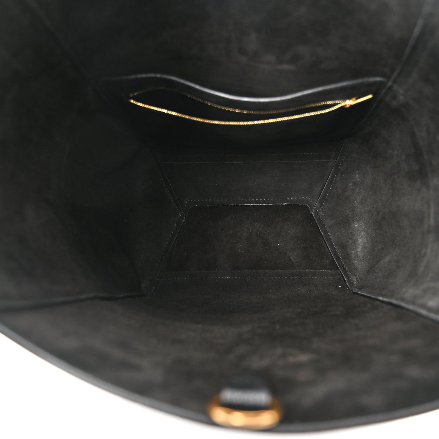 Soft Grained Calfskin Sangle Bucket Bag Black