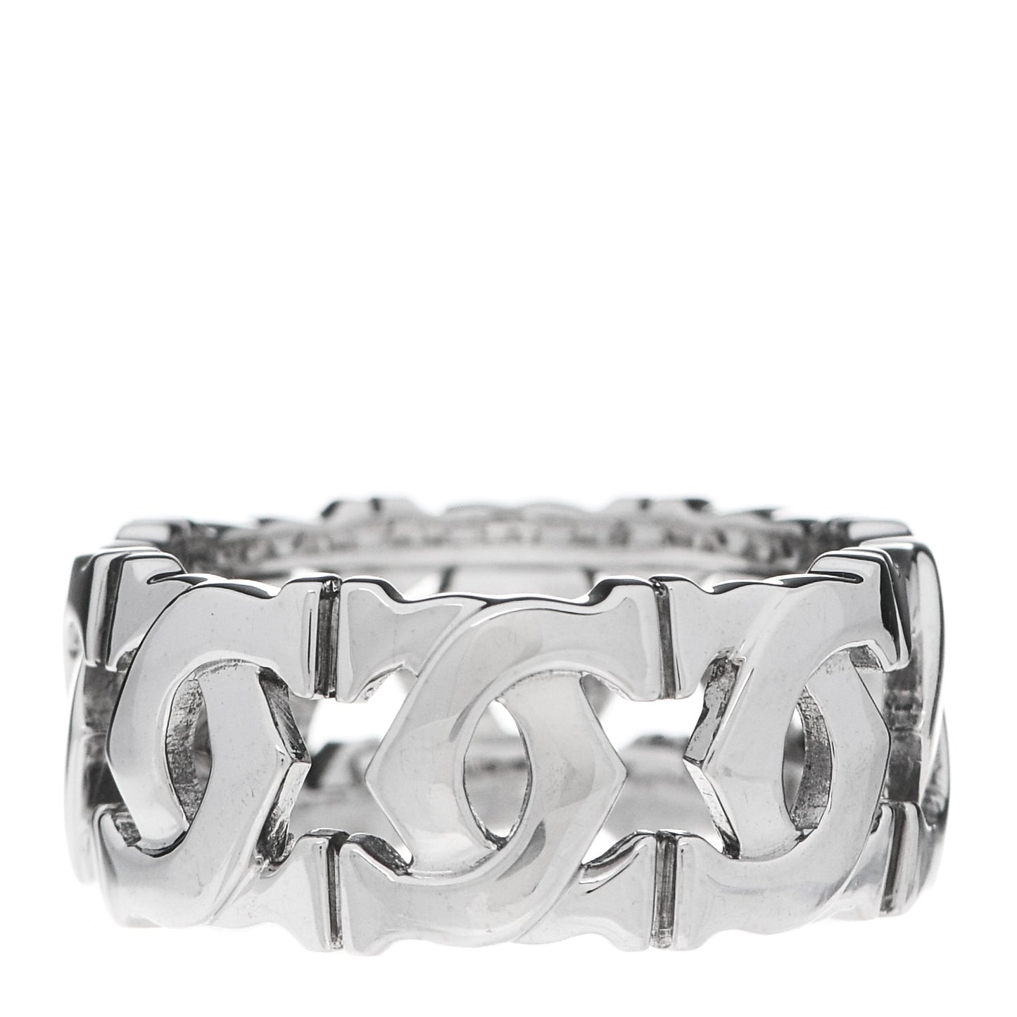18K White Gold Entrelaces Ring 49 4.75