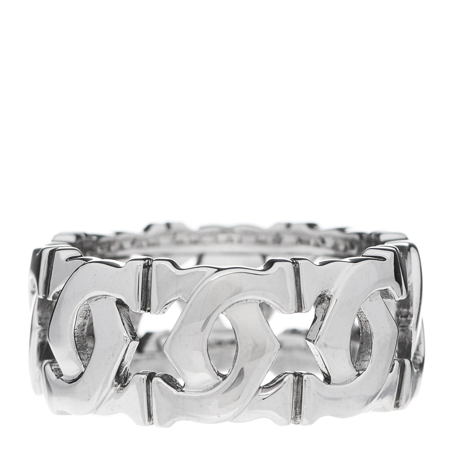 Cartier 18K White Gold Entrelaces Ring 49 4.75 1 of 5