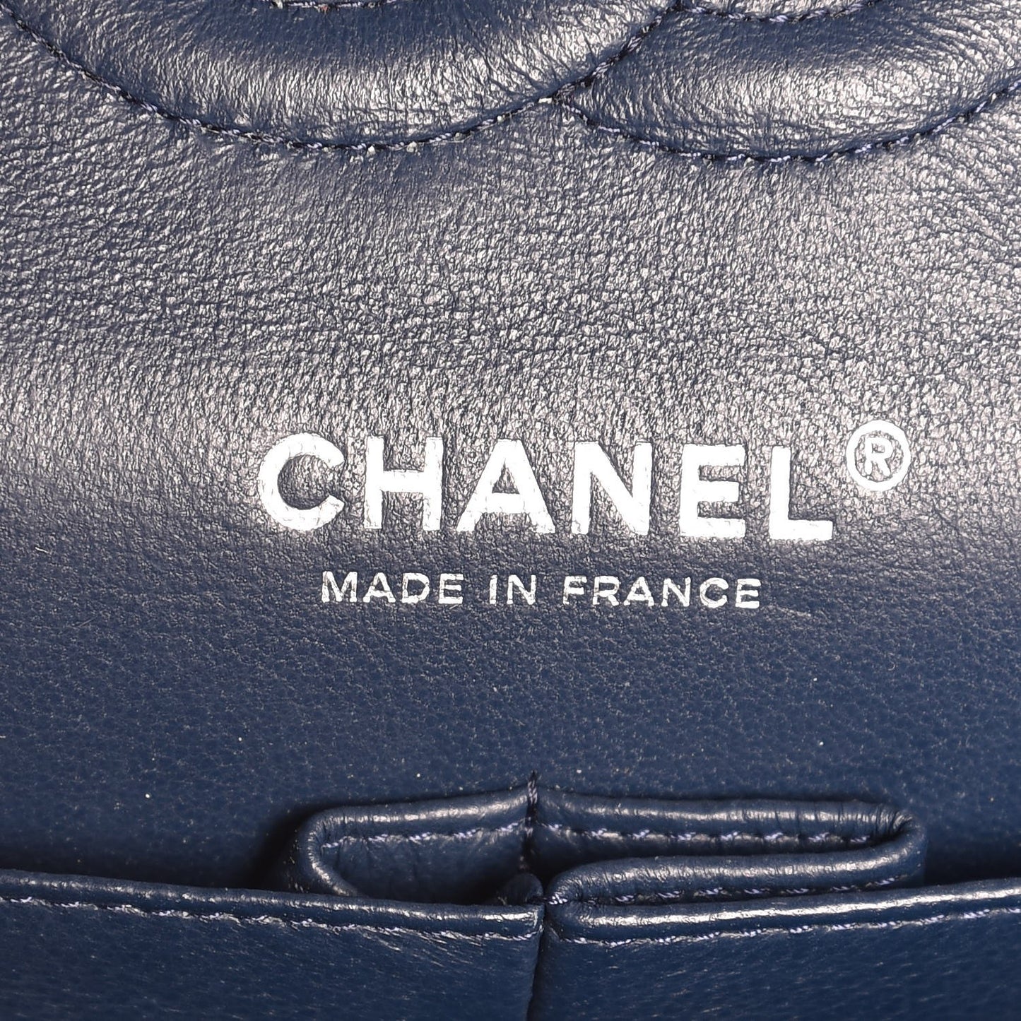 Caviar Quilted Medium Double Flap Navy