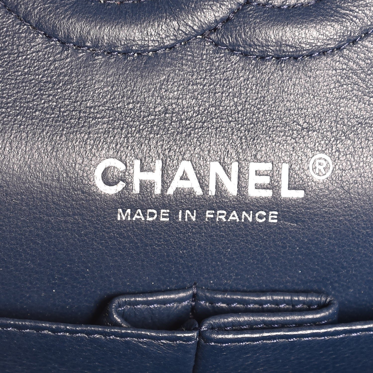Chanel Caviar Quilted Medium Double Flap Navy 6 of 7