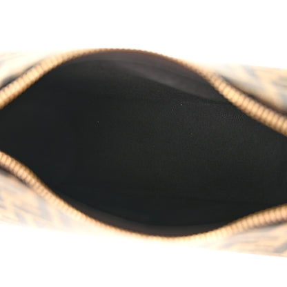 Fendi Fabric Jacquard Vitello Grace FF 1974 Small Fendigraphy Hobo Bag Tobacco Moro Ebano 5 of 10