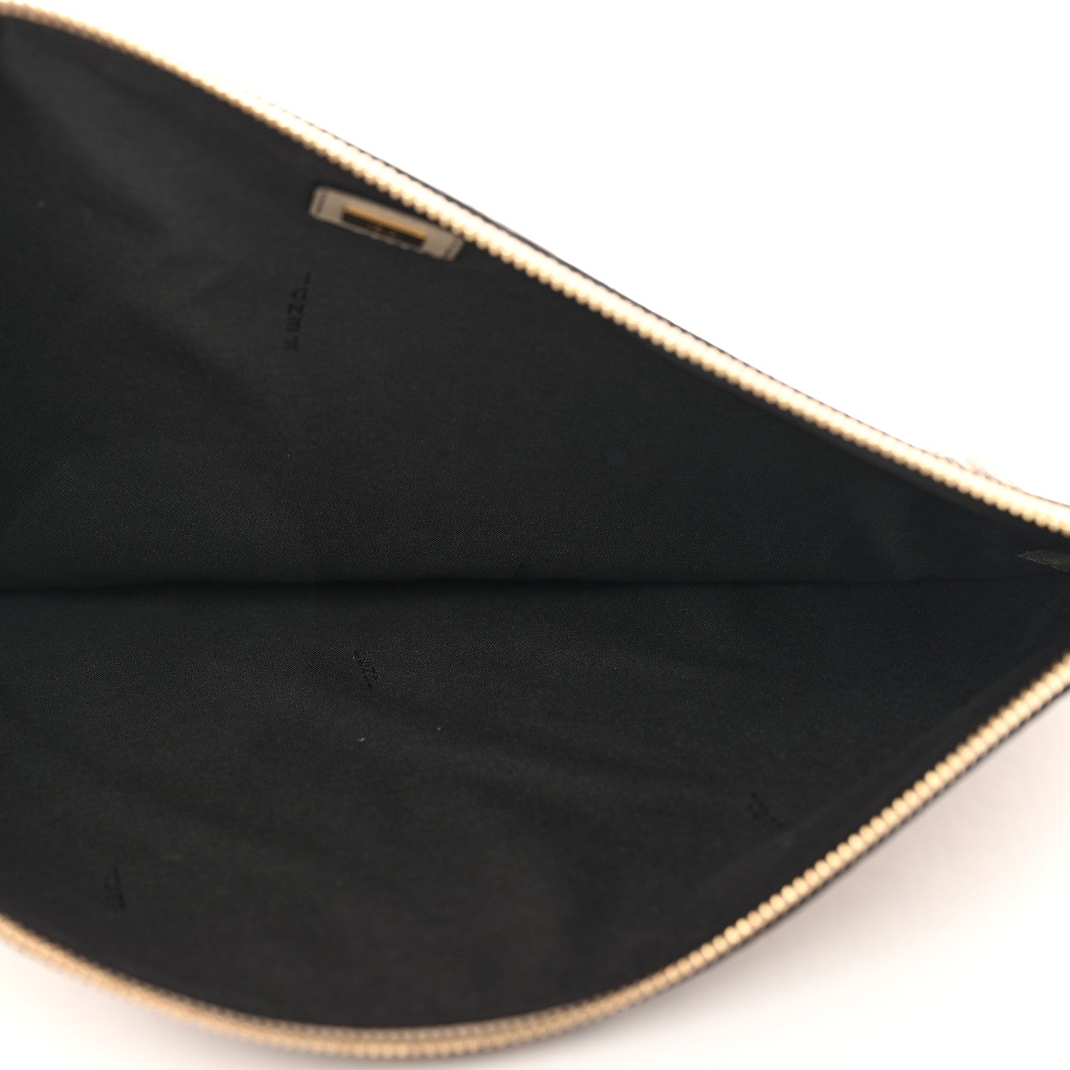 Fendi Suede Vitello Grace Micro FF Large Flat Pouch Nude Spring Maya 5 of 9
