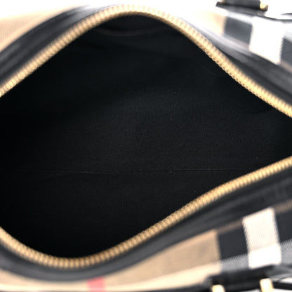 Burberry House Check Bridle Calfskin Medium Alchester Bowling Bag Black 7 of 18