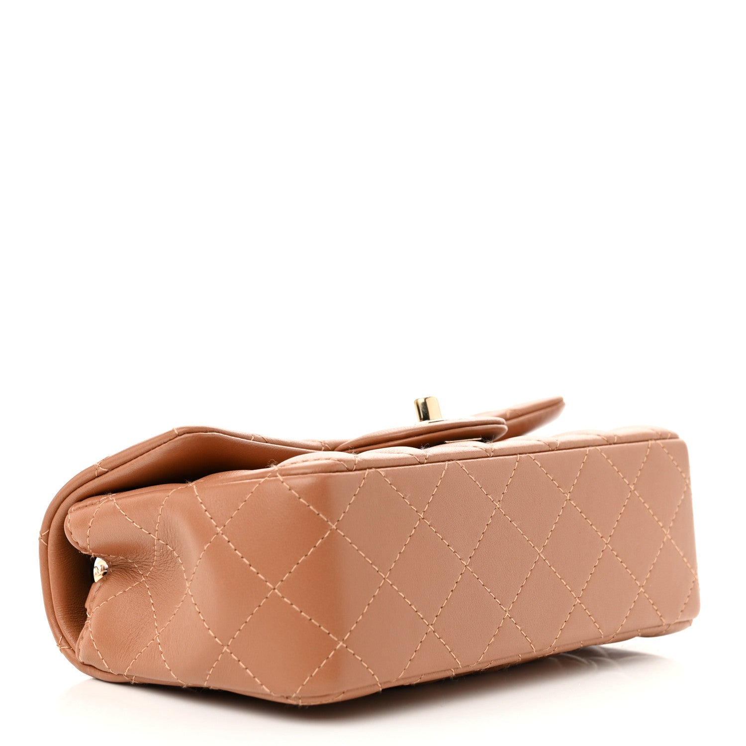 Chanel Lambskin Quilted Mini Rectangular Flap Brown 4 of 11