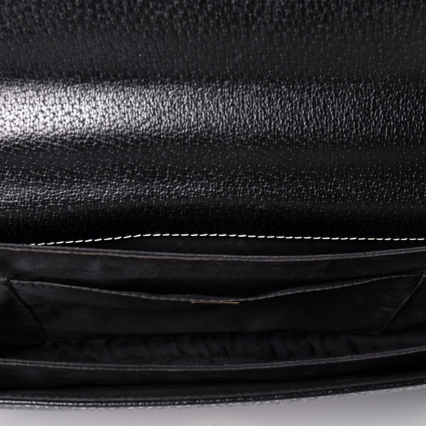 Calfskin Shoulder Bag Black White