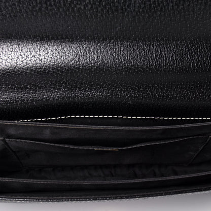 Fendi Calfskin Shoulder Bag Black White 5 of 9