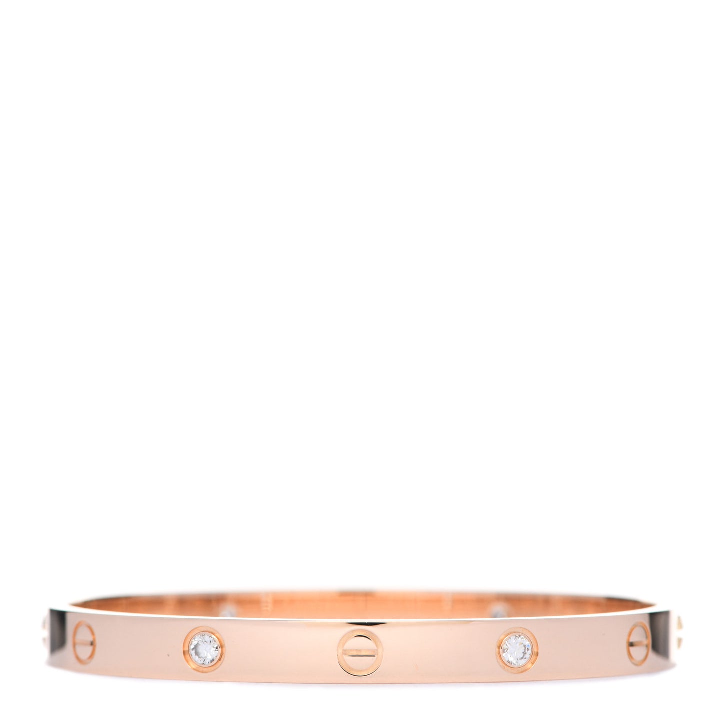 18K Pink Gold 4 Diamond LOVE Bracelet 18