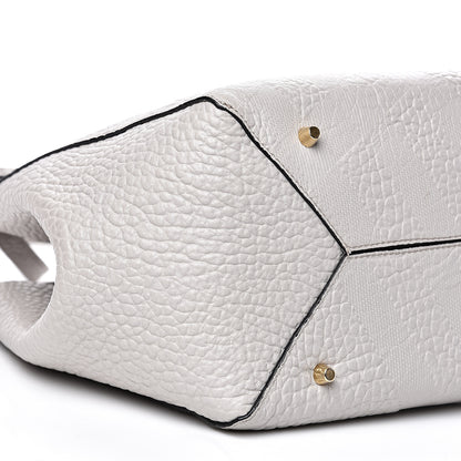 Burberry Signature Grain Calfskin Check Embossed Small Canterbury Tote Stone White 7 of 13
