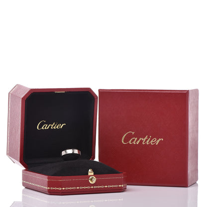 Cartier 18K White Gold 3.5mm LOVE Wedding Band Ring 48 4.5 6 of 6