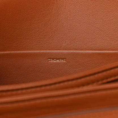 Celine Textile Natural Calfskin Medium Triomphe Bag White Tan 7 of 10