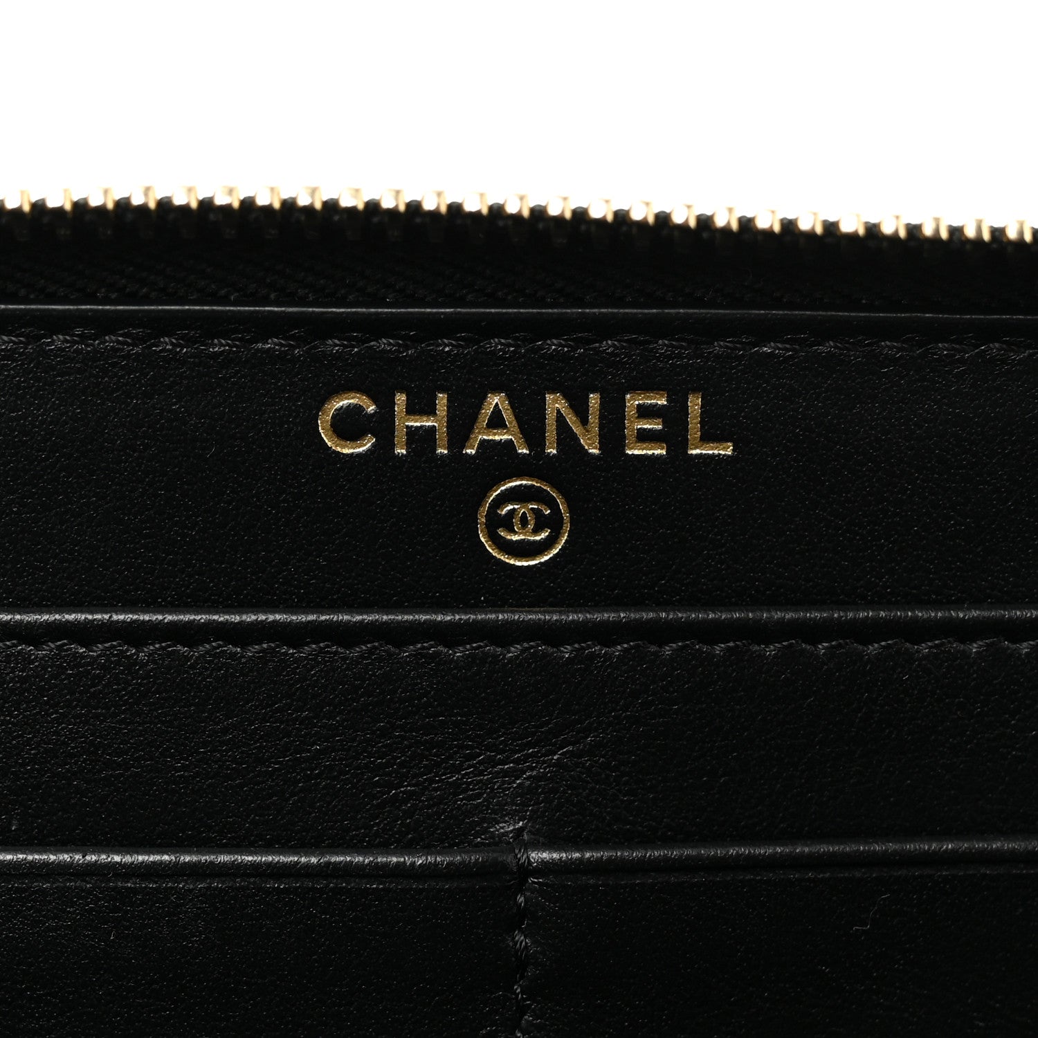 Chanel Caviar Quilted Filigree Zip Around Wallet Black 6 of 12