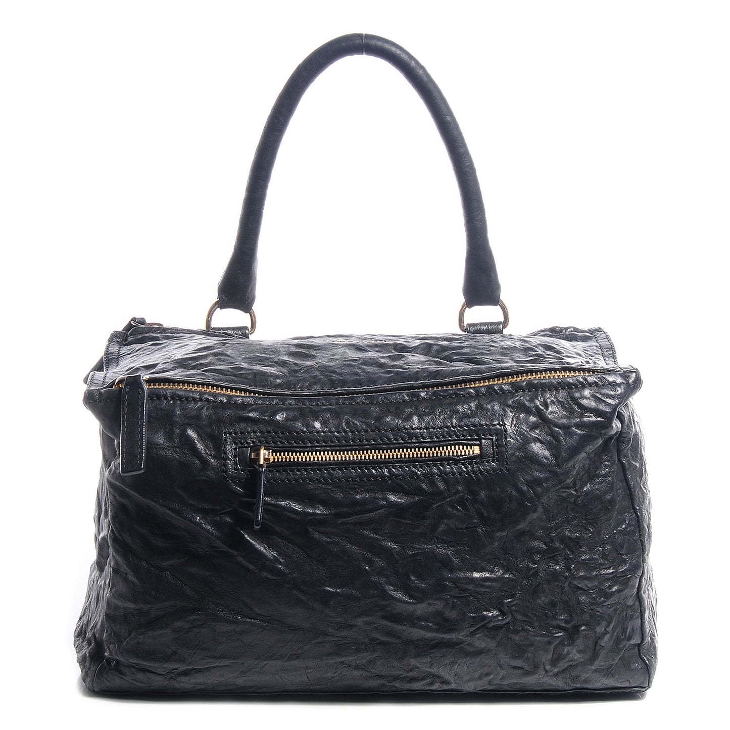 Tumbled Sheepskin Medium Pandora Bag Black