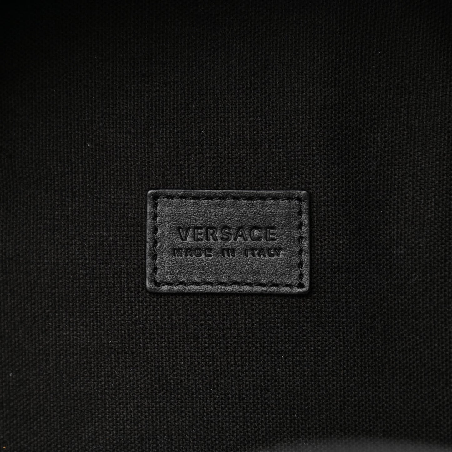 Saffiano Calfskin Medusa Backpack Black