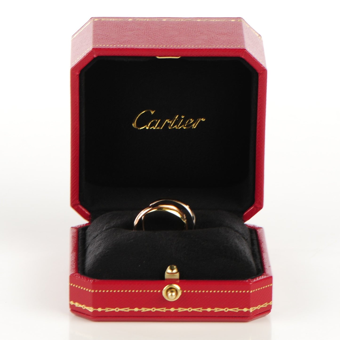 18K Pink Yellow White Gold Small Trinity Ring 55 7.25
