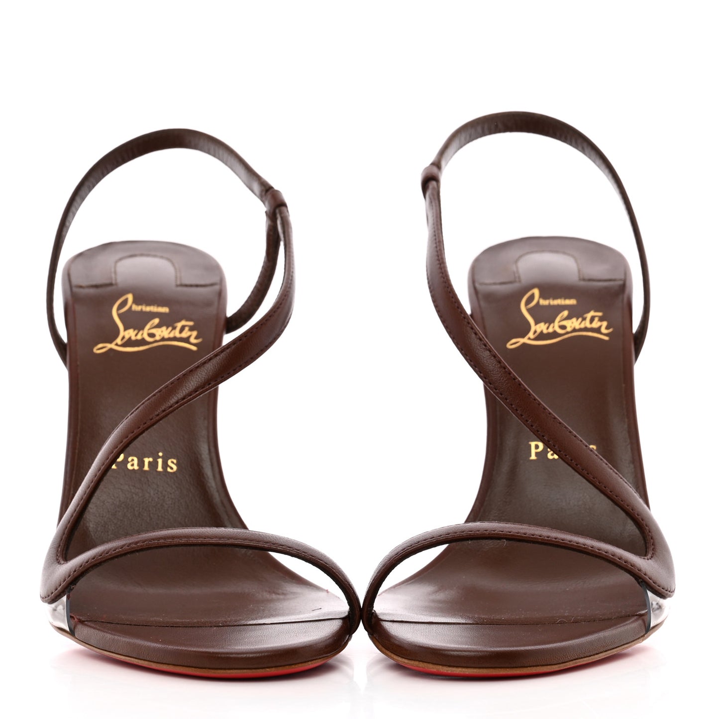 Nappa PVC Rosalie 100 Sandals 38.5 Dark Beige