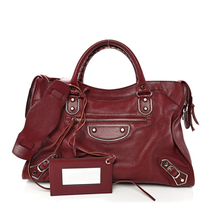 Balenciaga Chevre Silver Metallic Edge Hardware City Cassis 3 of 12