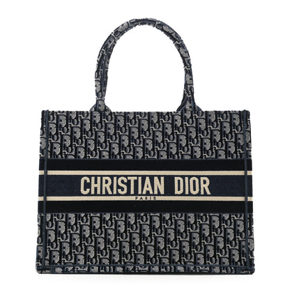 Christian Dior Oblique Velvet Medium Book Tote Blue Multicolor 1 of 10