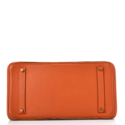 Hermes Togo Vibrato Birkin 35 Orange 7 of 37