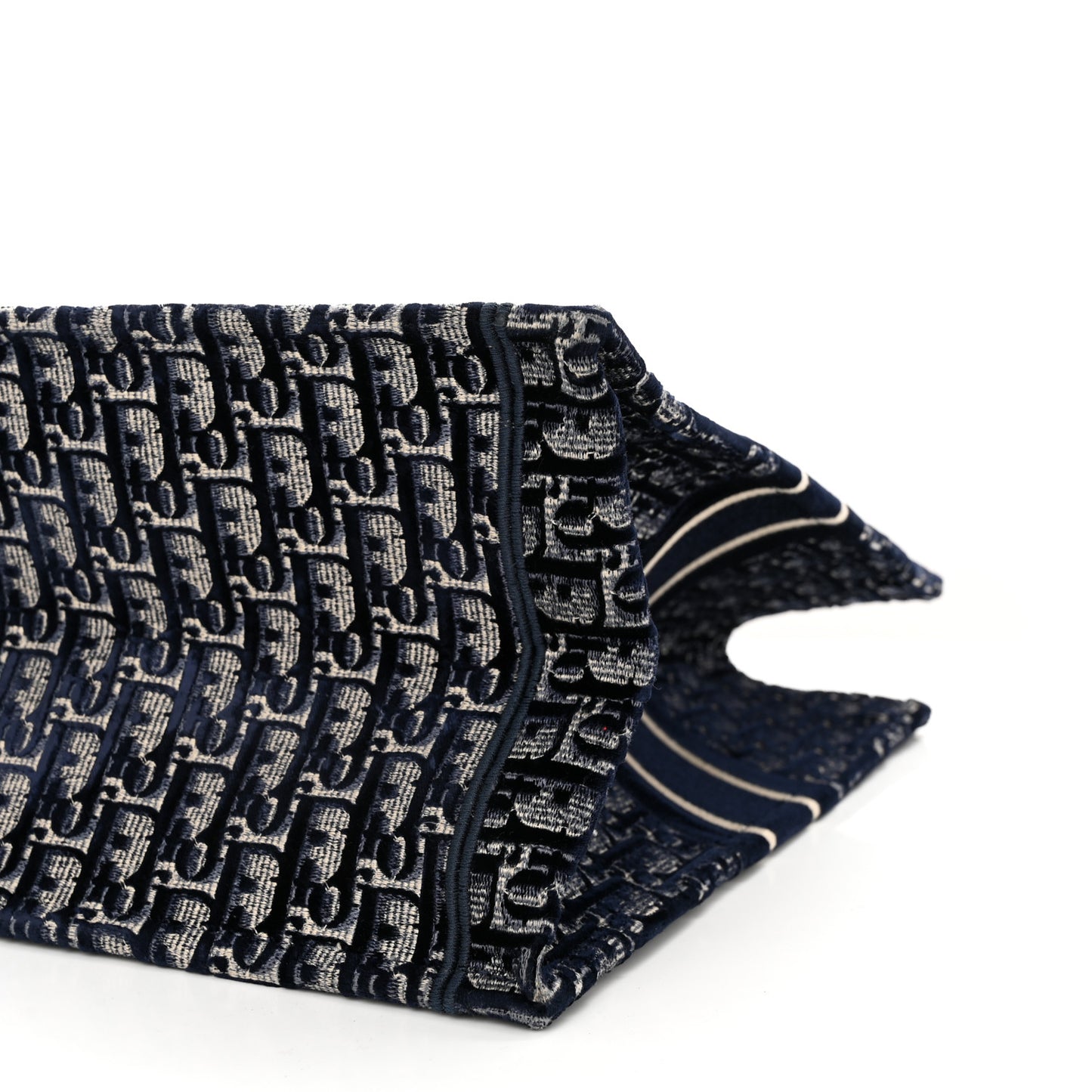 Oblique Velvet Large Book Tote Blue Multicolor