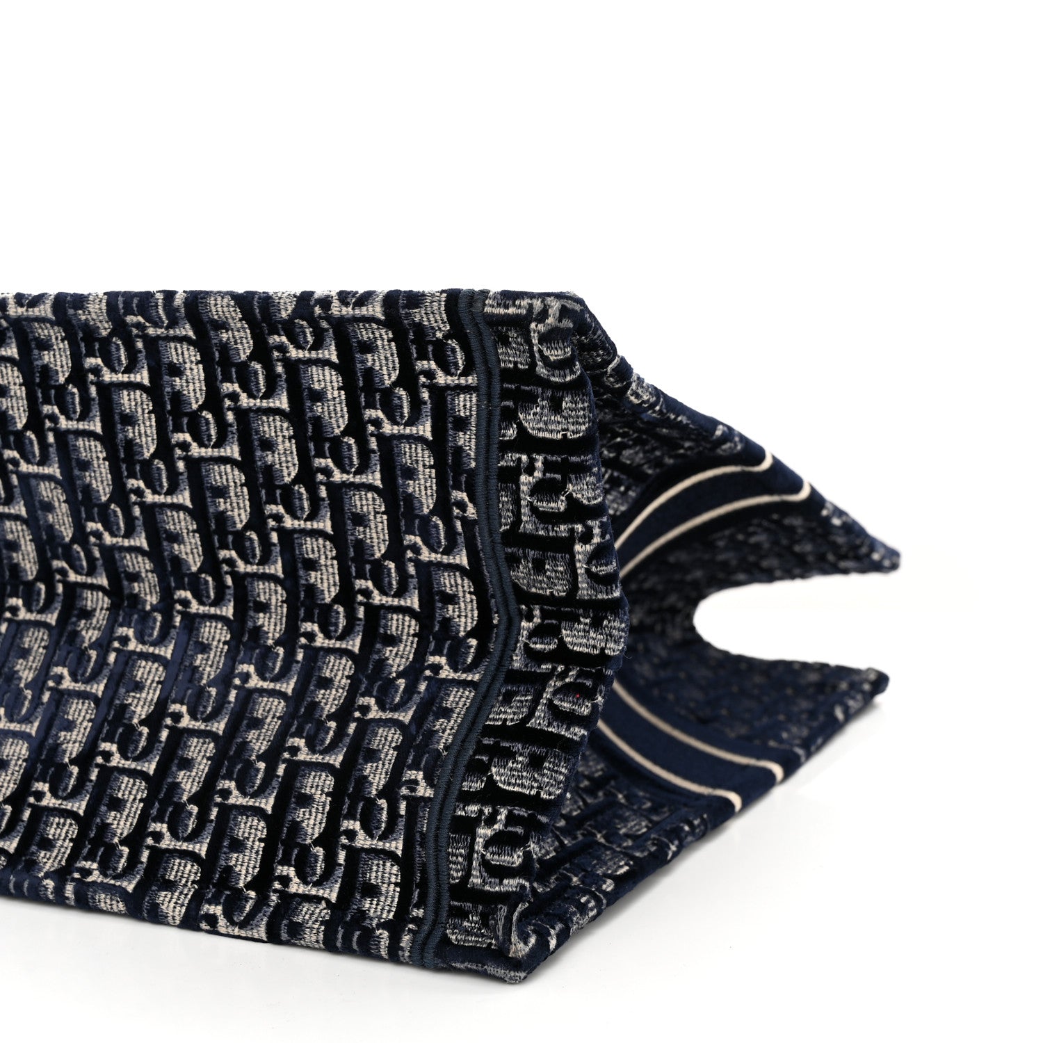 Christian Dior Oblique Velvet Large Book Tote Blue Multicolor 10 of 11