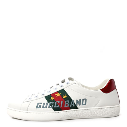 Gucci Calfskin Web Mens Gucci Band Ace Sneakers 8.5 White 1 of 10