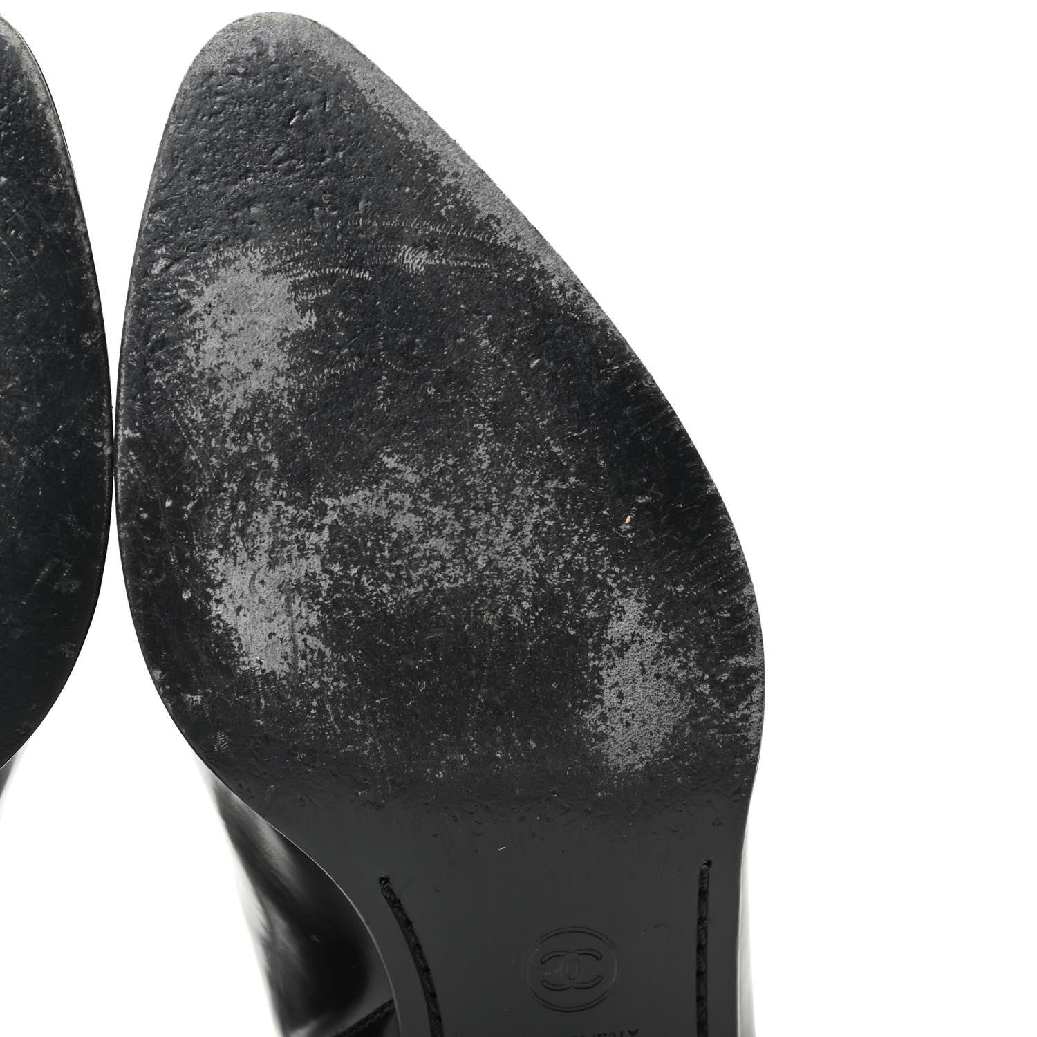 Chanel Patent Short Ankle Boots 38.5 Black 10 of 12