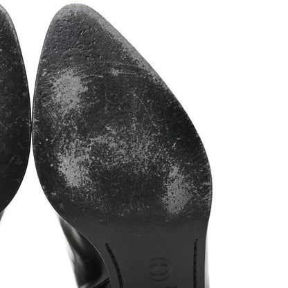 Chanel Patent Short Ankle Boots 38.5 Black 10 of 12