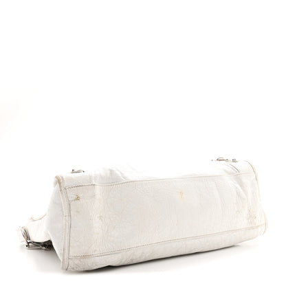 Balenciaga Agneau Arena Silver Hardware Medium Le City Optic White 4 of 13