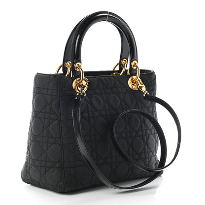 Christian Dior Nylon Cannage Medium Lady Dior Black 3 of 9